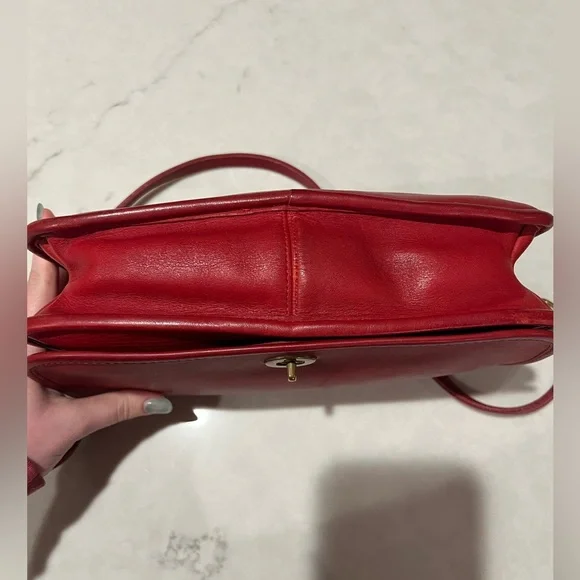 Vintage Coach Red Convertible Clutch #9365 - Picture 11 of 15